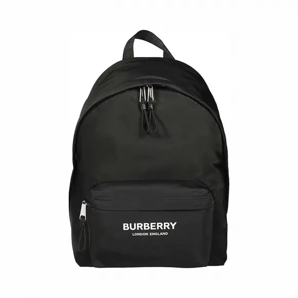 博百利/Burberry 徽标印花 ECONYL® 双肩包 (黑色)  80210841