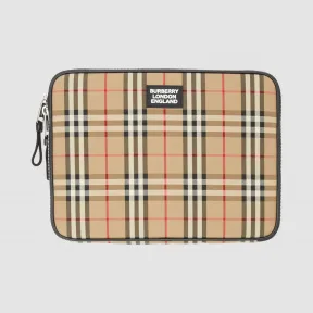 博百利/Burberry 男士 Vintage 格纹电子设备保护套 (典藏米色) 80211901