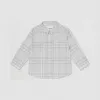 博百利/Burberry 童装 Vintage 格纹棉质衬衫 (浅灰色) 80214631