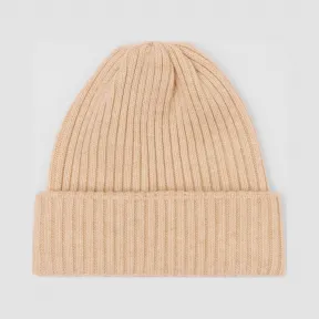 博百利/Burberry 女士 罗纹针织羊毛帽 (米色)  80218121