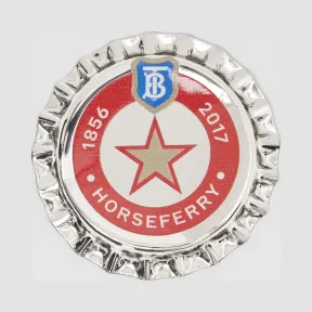 博百利/Burberry 男士 镀钯金瓶盖胸针 (钯金色)  80220261