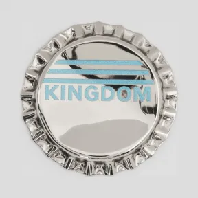 博百利/Burberry 男士 镀钯金瓶盖胸针 (钯金色)  80220311