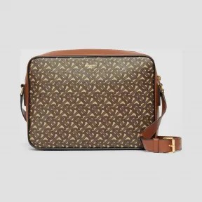 博百利/Burberry 专属标识印花环保帆布信使包 (马勒棕) - 男士  80221881