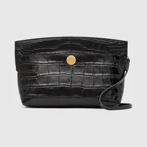 博百利/Burberry Society - 压花皮革赛尔迪手拿包 (黑色) - 女士  80225861