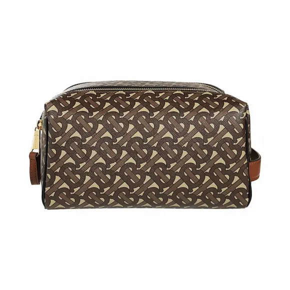 博百利/Burberry 专属标识印花环保帆布旅行收纳袋 (马勒棕)  80229731