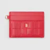 博百利/Burberry 专属标识图案绗缝羔羊皮卡片夹 (亮红色) - 女士  80233471