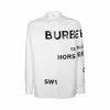 博百利/Burberry Horseferry 印花棉质宽松牛津衬衫 (白色) - 男士  80237761