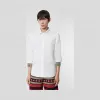 博百利/Burberry 马术骑士绣标弹力棉府绸衬衫 (白色) - 男士  80245231