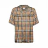 博百利/Burberry 短袖 Vintage 格纹斜纹衬衫 (典藏米色) - 男士  80258211
