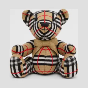 博百利/Burberry 儿童 格纹美利奴羊毛 Thomas 泰迪熊  80268151