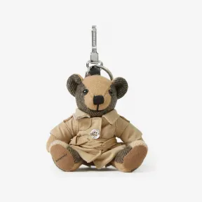 博百利/Burberry Trench 风衣造型 Thomas 泰迪熊吊饰 (典藏米色) - 女士  80271681