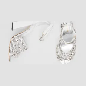 博百利/Burberry 缀饰分趾细节皮革凉鞋 (光白色) - 女士  80284821