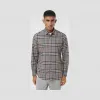 博百利/Burberry 格纹棉府绸衬衫 (风暴麻灰) - 男士  80288861