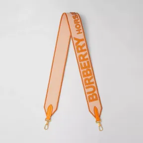 博百利/Burberry 棉质帆布拼皮革口袋包背带 (柔和杏色) - 女士 80432431