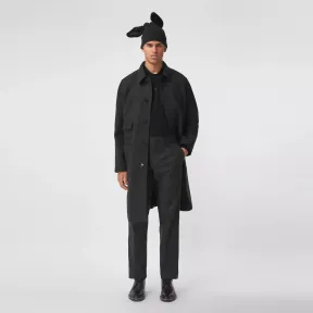 博百利/Burberry 格纹棉质量裁九分裤 (炭灰色) - 男士 80442971