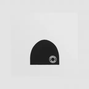 博百利/Burberry 徽标图案羊绒毛线帽 (黑色) 80450831