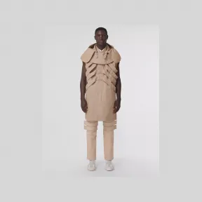 博百利/Burberry 裁片设计棉质工装裤 (柔黄褐色) - 男士 80519121