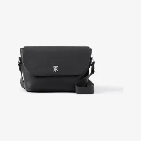 博百利/Burberry Wright - 皮革小号信使包 (黑色) 80629041