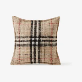 博百利/Burberry 格纹羊绒混纺粗花呢靠枕套 (典藏米色) 80640571