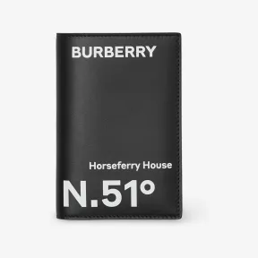 博百利/Burberry 坐标印花皮革护照夹 (黑色) 80646091