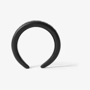 博百利/Burberry 徽标装饰皮革发箍 (黑色) 80725501