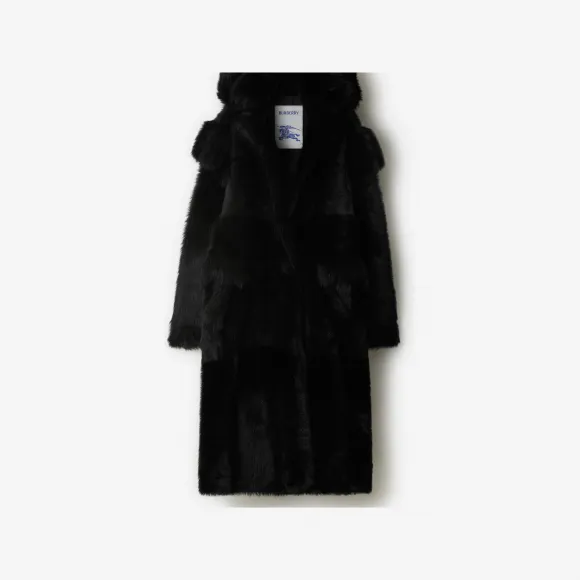 博百利/Burberry 毛羊皮连帽大衣 80774341