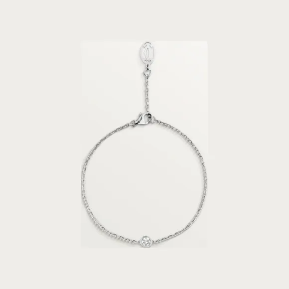 卡地亚/Cartier B6037200 - Cartier d'Amour手链 镶嵌圆形明亮式切割钻石 小号款 18K白金 - 白金 钻石