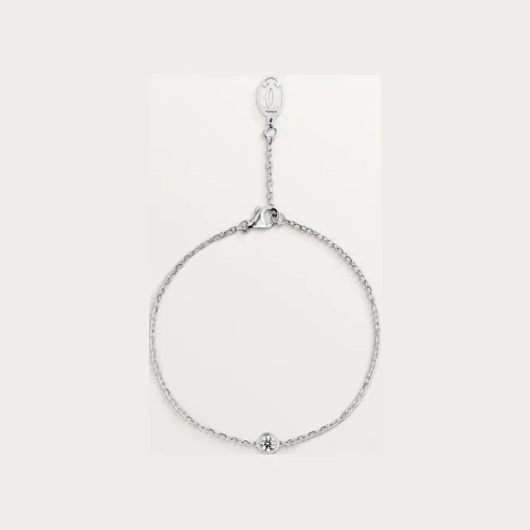 卡地亚/Cartier B6063117 - Cartier d'Amour手链 镶嵌圆形明亮式切割钻石 中号款 18K白金 - 白金 钻石