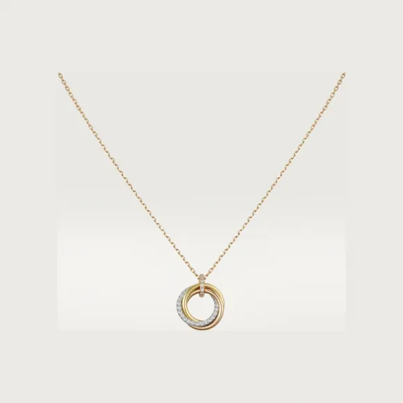 卡地亚/Cartier B7224586 Trinity项链 18K白金 18K黄金 18K玫瑰金 白金 黄金 玫瑰金 钻石 