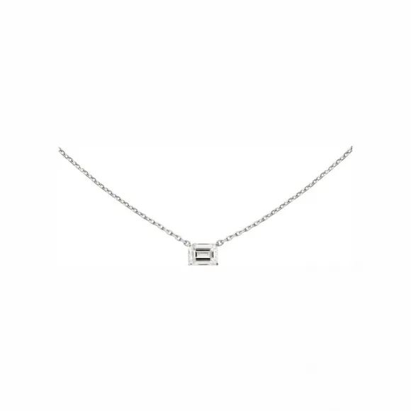 卡地亚/Cartier HP700950 - 1895吊坠项链 镶嵌祖母绿型切割钻石 18K白金 - 白金 钻石