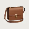 卡地亚/Cartier L1002566 - C de Cartier肩背包 迷你款 淡褐色 小牛皮 - 焦糖色纹理小牛皮 镀金饰面