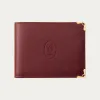 卡地亚/Cartier L3001356 - 6信用卡短款皮夹 Must de Cartier系列 酒红色 小牛皮 - 酒红色小牛皮 金色饰面