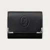 卡地亚/Cartier L3001372 - Must de Cartier方型零钱包 黑色 小牛皮 - 黑色小牛皮 精钢装饰
