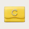 卡地亚/Cartier L3002060 - Panthère C de Cartier系列迷你皮夹 黄色 小牛皮 - 黄色小牛皮 镀钯饰面
