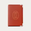 卡地亚/Cartier L3002087 Must de Cartier系列小皮具 短夹 赤陶色圆点亮面小牛皮 镀钯饰面 