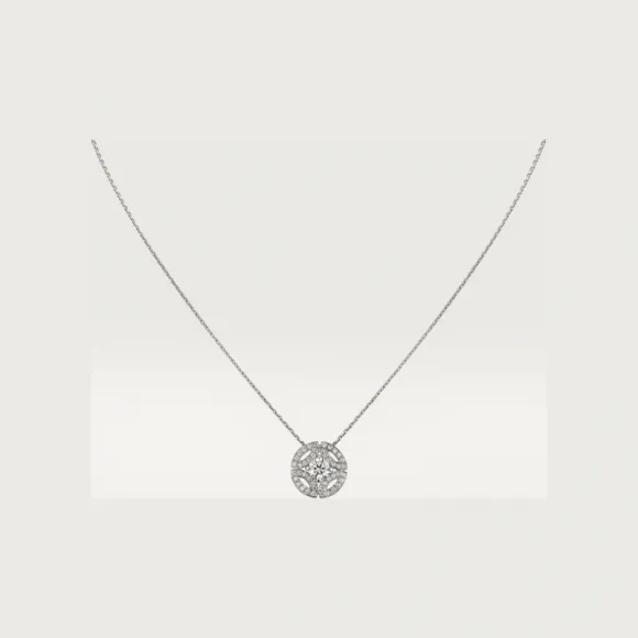 卡地亚/Cartier N7424168 - Galanterie de Cartier吊坠项链 镶嵌圆形明亮式切割钻石 铺镶钻石  18K白金 - 白金 钻石