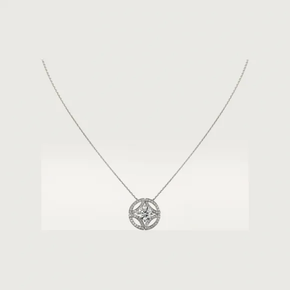 卡地亚/Cartier N7424172 - Galanterie de Cartier吊坠项链 镶嵌圆形明亮式切割钻石 铺镶钻石  18K白金 - 白金 钻石