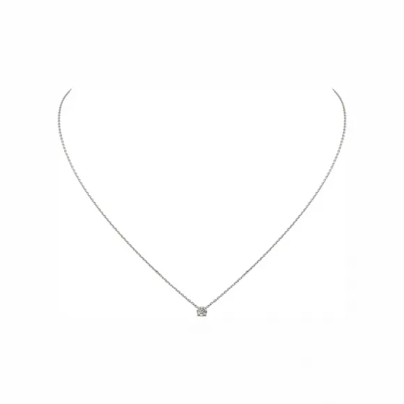 卡地亚/Cartier N7424177 - 1895吊坠项链 镶嵌圆形明亮式切割钻石 18K白金 - 白金 钻石