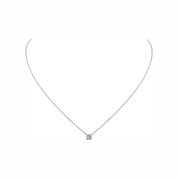 卡地亚/Cartier N7424183 - 1895吊坠项链 镶嵌圆形明亮式切割钻石 18K白金 - 白金 钻石