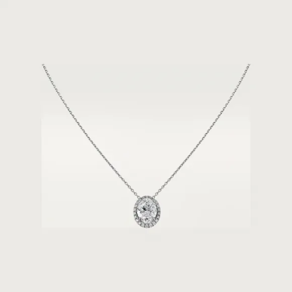 卡地亚/Cartier N7424258 - Cartier Destinée吊坠项链 镶嵌椭圆形切割钻石 铺镶钻石  铂金 -  铂金 钻石