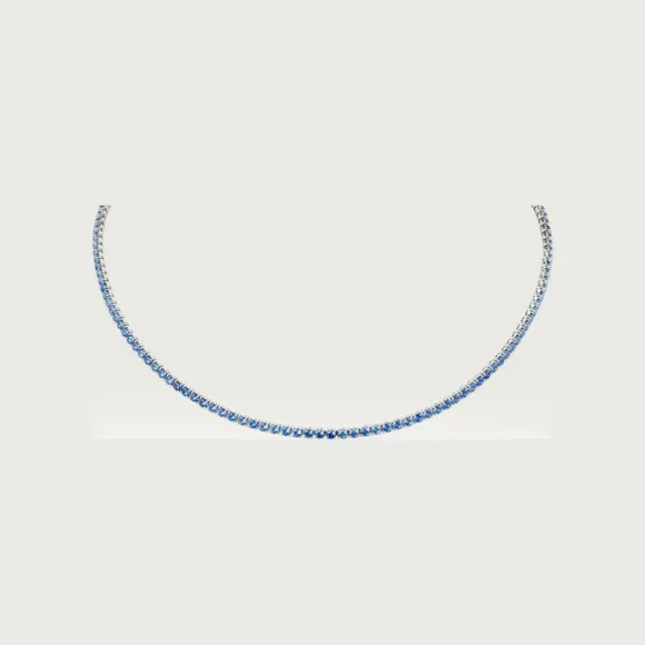 卡地亚/Cartier N7424261 Essential Lines项链 18K白金 白金 蓝宝石 