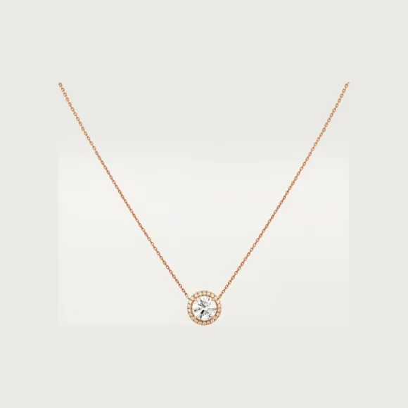 卡地亚/Cartier N7424274 - Cartier Destinée吊坠项链 镶嵌圆形明亮式切割钻石 铺镶钻石  18K玫瑰金 - 玫瑰金 钻石