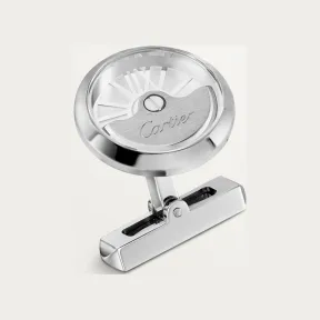 卡地亚/Cartier OG000116 - 摆陀造型袖扣 - 纯银镀钯饰面 蓝宝石水晶