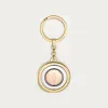 卡地亚/Cartier OG000732 - 三环装饰钥匙圈 Trinity系列 - 精钢 镀玫瑰金和镀黄金饰面