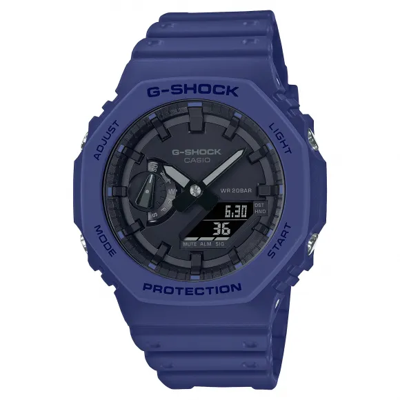 卡西欧/Casio G-SHOCK 极简设计 外观八角形结构 双显轻薄表款 防水防震运动男表GA-2100