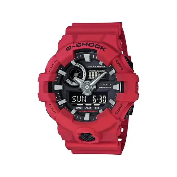 卡西欧/Casio G-Shock系列 57.5×53.4×18.4MM 乙烯基塑料 男表 GA-700-4APRGD