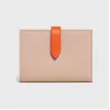 思琳/Celine 女士 双色粒面小牛皮中号肩带钱包 - SHELL / POP ORANGE 10B643BRU.02SP