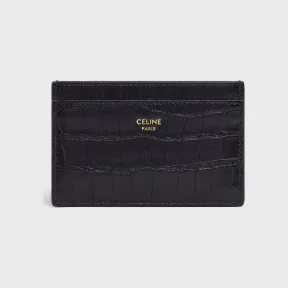 思琳/Celine 女士 鳄鱼皮卡夹 - 黑色 10B704CS9.38NO