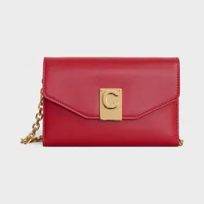 思琳/Celine 女士 C系列 iPhone X和iPhone XS亮泽光滑小牛皮手机包 10C543BLJ.27ED