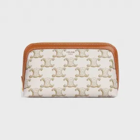 思琳/Celine 女士 Triomphe帆布和小羊皮化妆包 10D582BZA.04LU